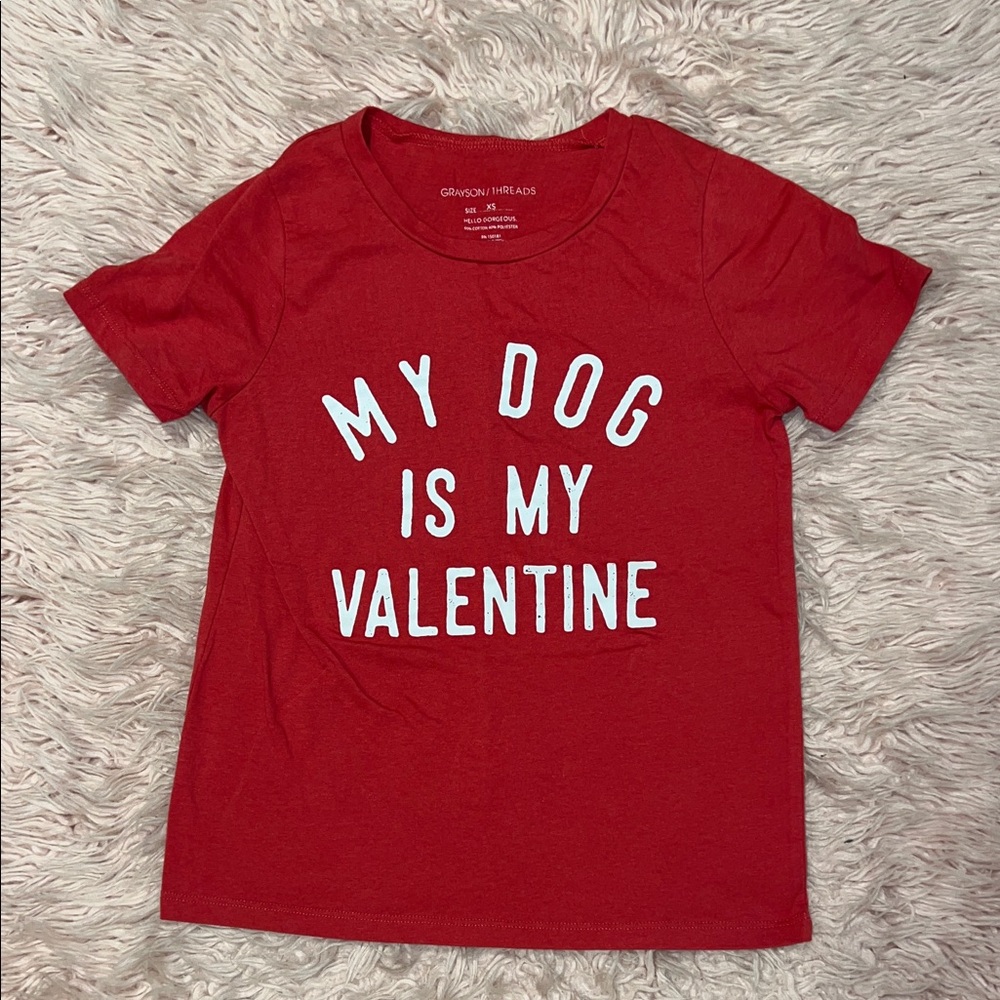 “My Dog Is My Valentine” Graphic Tee | Grayson Threads | Xs